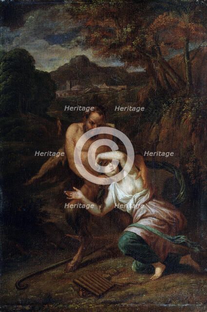 'Pan and the Nymph Syrinx', 17th century. Artist: Sébastien Bourdon