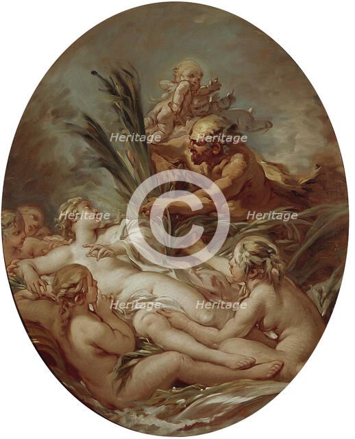 Pan and Nymph Syrinx, 1760-1765. Artist: Boucher, François (1703-1770)