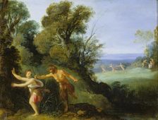 Pan and Syrinx, 1610-1620. Creator: Follower of Adam Elsheimer