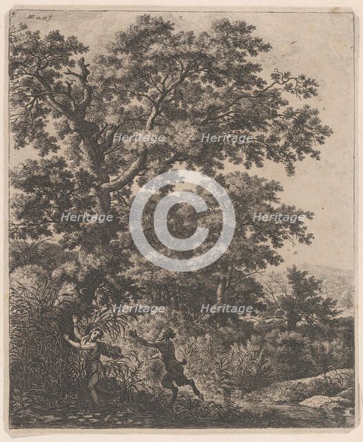 Pan and Syrinx, 17th century. Creator: Anthonie Waterloo.