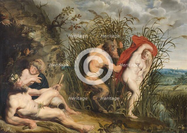 Pan and Syrinx. Creator: Jordaens, Jacob (1593-1678).