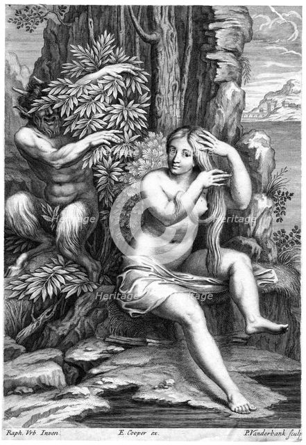 Pan and Syrinx. Artist: P Vanderbank