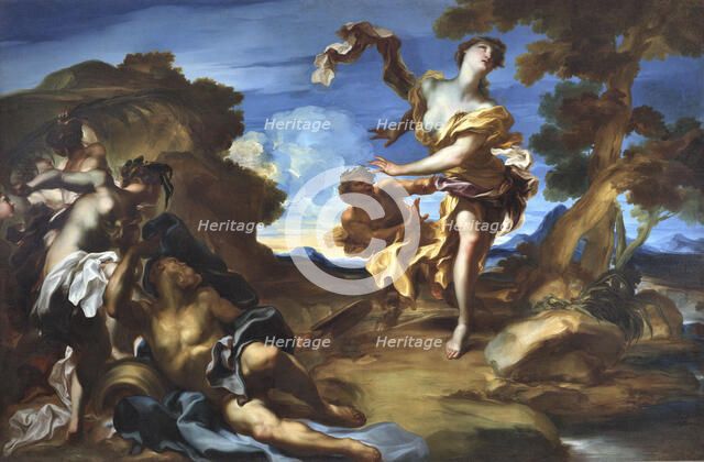 Pan and Syrinx, c.1710. Creator: De Ferrari, Gregorio (1647-1726).