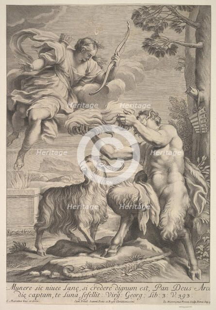 Pan foiled by Diana, 1675-1741. Creator: Giovanni Girolamo Frezza.