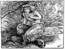 Pan, from The Book of Myths by Amy Cruse, 1925. Creator: Unknown