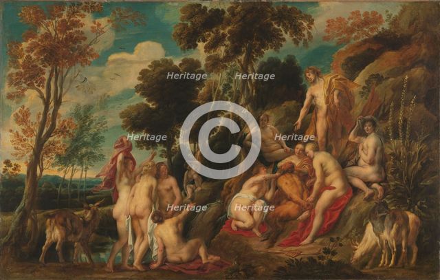 Pan Punished by Nymphs, c.1640. Creator: Jacob Jordaens.