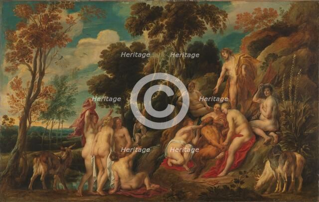 Pan Punished by Nymphs, c.1640. Creator: Jacob Jordaens.