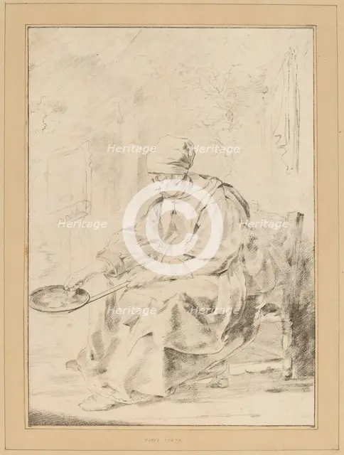 Pancake Woman, 1768. Creator: Johannes Kornlein.