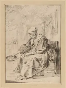 Pancake Woman, 1768. Creator: Johannes Kornlein