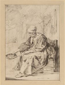 Pancake Woman, 1768. Creator: Johannes Kornlein