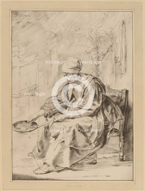 Pancake Woman, 1768. Creator: Johannes Kornlein.