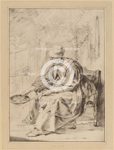 Pancake Woman, 1768. Creator: Johannes Kornlein.