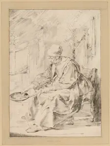 Pancake Woman, 1768. Creator: Johannes Kornlein