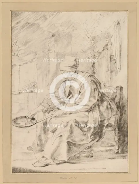 Pancake Woman, 1768. Creator: Johannes Kornlein.