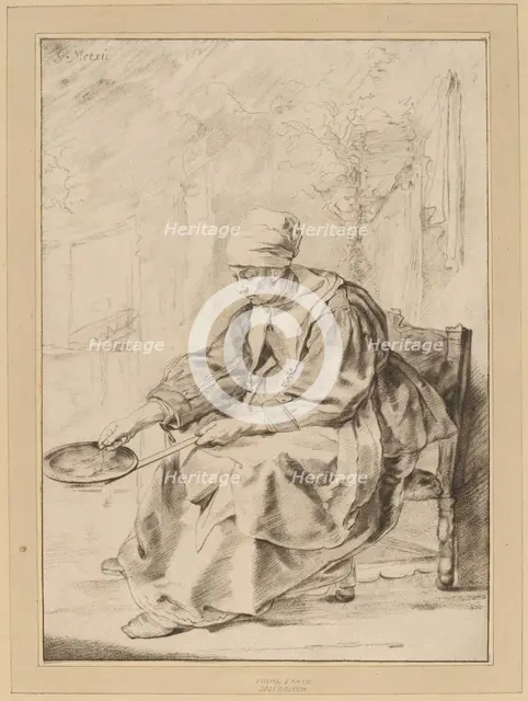 Pancake Woman, 1768. Creator: Johannes Kornlein.