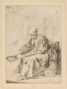 Pancake Woman, 1768. Creator: Johannes Kornlein