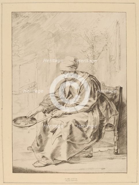 Pancake Woman, 1768. Creator: Johannes Kornlein.