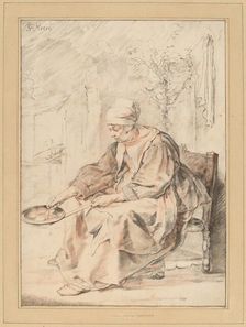 Pancake Woman, 1768. Creator: Johannes Kornlein