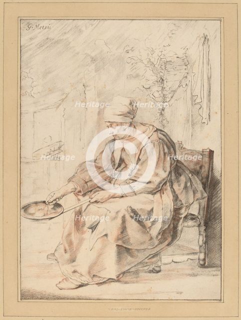 Pancake Woman, 1768. Creator: Johannes Kornlein.