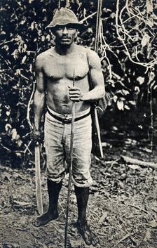 Panama: a jaguar hunter, 1900/1910. Creator: Unknown