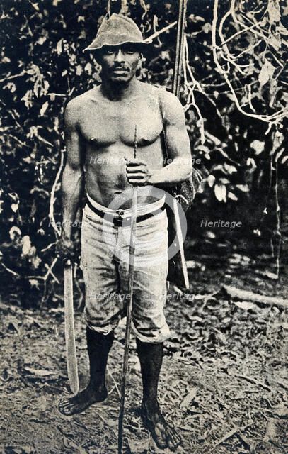 Panama: a jaguar hunter, 1900/1910. Creator: Unknown.
