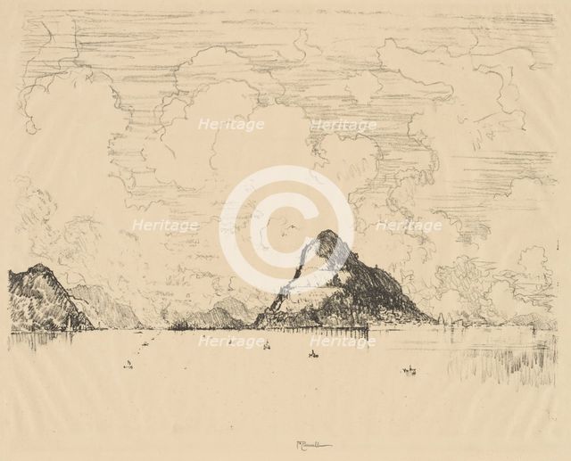 Panama: Entrance to the Canal from the Pacific, 1912. Creator: Joseph Pennell (American, 1857-1926).