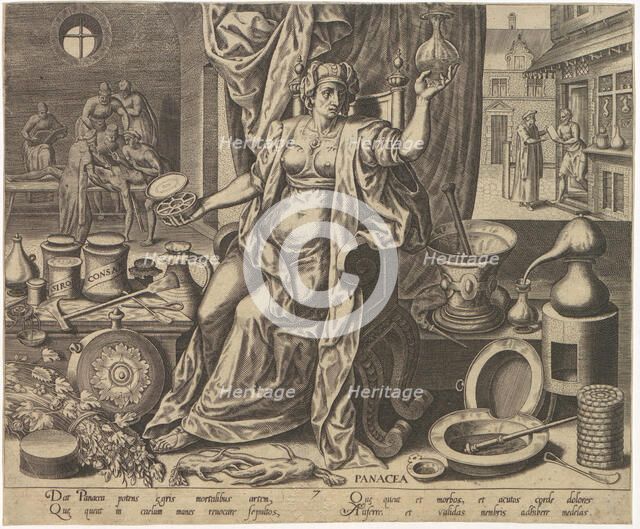 Panacea, 1574. Creator: Galle, Philipp (Philips) (1537-1612).