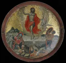 Panagiarion Showing the Resurrection (Victor of Crete), 1673. Creator: Victor of Crete