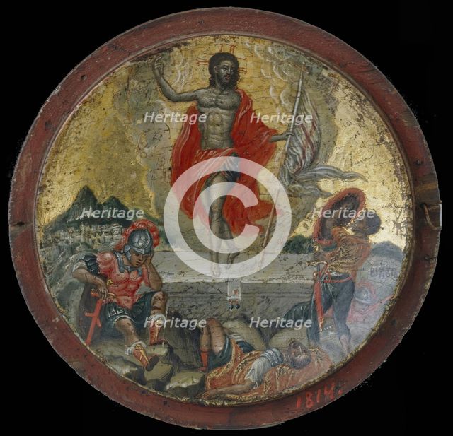 Panagiarion Showing the Resurrection (Victor of Crete), 1673. Creator: Victor of Crete.
