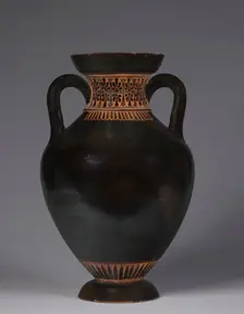 Panathenaic-shaped Amphora, 525-500 BC. Creator: Unknown