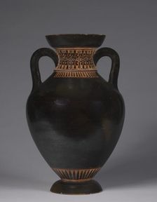 Panathenaic-shaped Amphora, 525-500 BC. Creator: Unknown