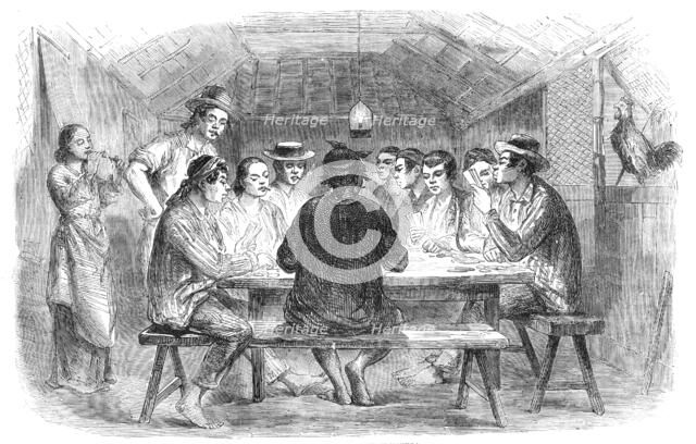 Panguingui (Card-Playing) in Manilla, 1857. Creator: Unknown.