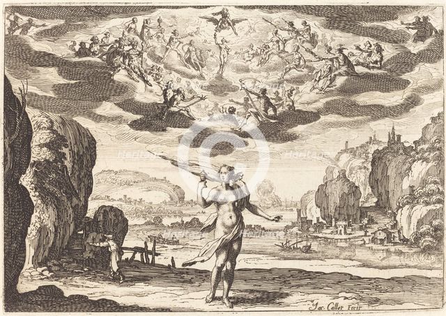 Pandora, 1625. Creator: Jacques Callot.