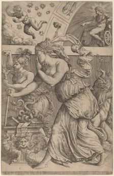 Pandora Opening Her Box, 1557. Creator: Master Z.B.M.