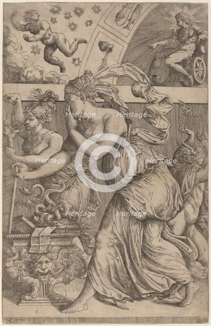 Pandora Opening Her Box, 1557. Creator: Master Z.B.M..