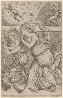 Pandora Opening Her Box, 1557. Creator: Master Z.B.M.