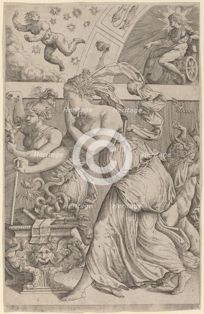 Pandora Opening Her Box, 1557. Creator: Master Z.B.M..
