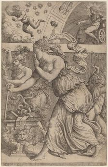 Pandora Opening Her Box, 1557. Creator: Master Z.B.M.
