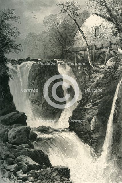 'Pandy Mill and Fall, near Bettws-Y-Coed, North Wales', c1870.