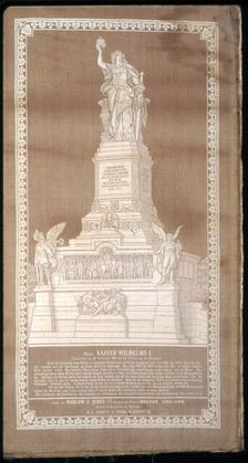 Panel (Commemorative), England, c. 1883. Creator: Barlow & Jones