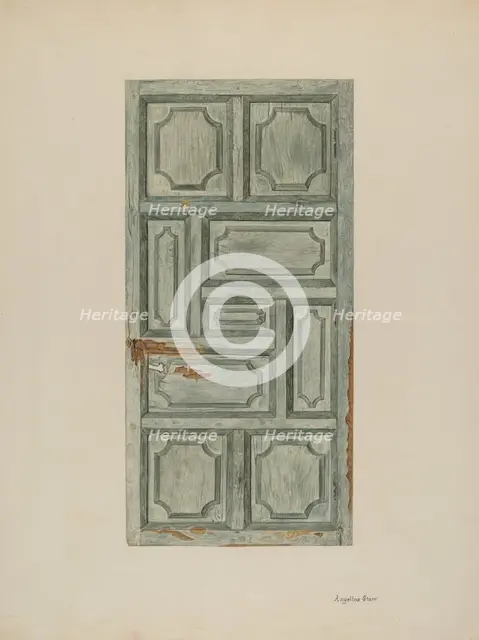 Panel Door, c. 1939. Creator: Angeline Starr.
