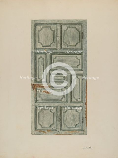 Panel Door, c. 1939. Creator: Angeline Starr.