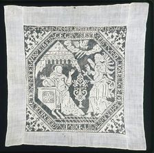 Panel Depicting Annunciation of Virgin, Germany, 1667. Creator: Catarina Bremselin