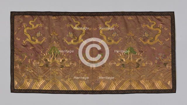 Panel (Dress Fabric), China, 1880/90, Qing dynasty(1644-1911). Creator: Unknown.