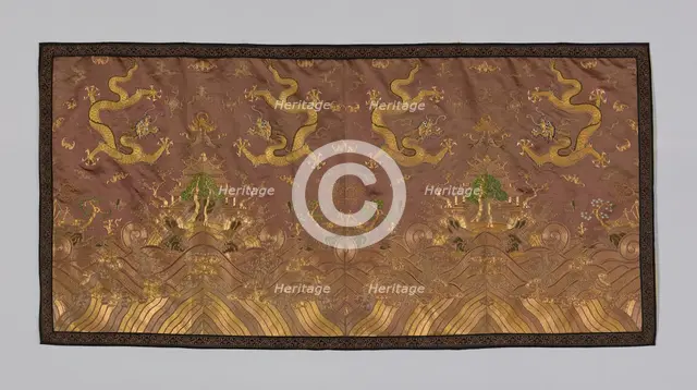 Panel (Dress Fabric), China, 1880/90, Qing dynasty(1644-1911). Creator: Unknown.