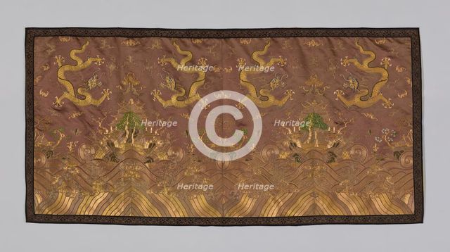 Panel (Dress Fabric), China, 1880/90, Qing dynasty(1644-1911). Creator: Unknown.