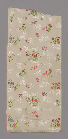 Panel (Dress Fabric), China, Qing dynasty (1644-1911), 1725/50. Creator: Unknown