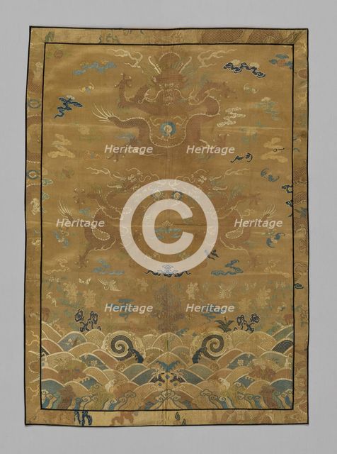Panel (Dress Fabric), China, Qing dynasty (1644-1911), 1875/1900. Creator: Unknown.