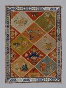 Panel (Dress Fabric), China, Qing dynasty (1644-1911), 1875/1900. Creator: Unknown