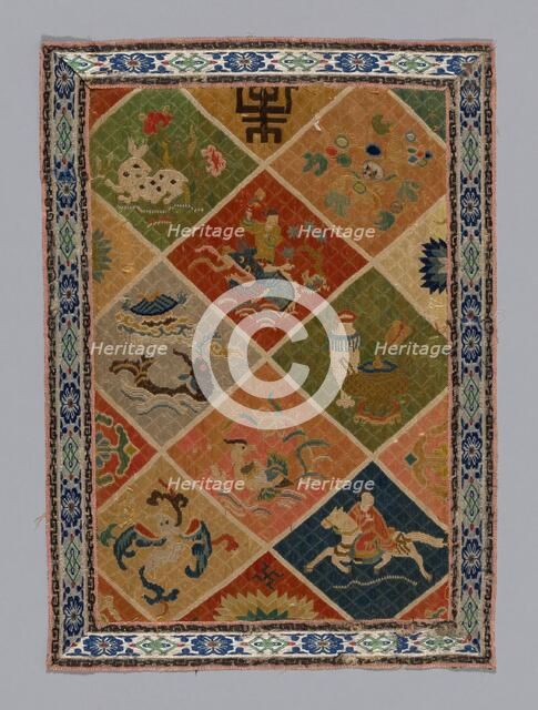 Panel (Dress Fabric), China, Qing dynasty (1644-1911), 1875/1900. Creator: Unknown.